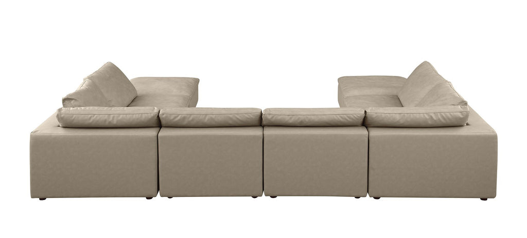 1100 Divanitalia Top-grain Italian Leather 8-Piece Sectional Sofa with Chaise