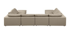 1100 Divanitalia Top-grain Italian Leather 8-Piece Sectional Sofa with Chaise