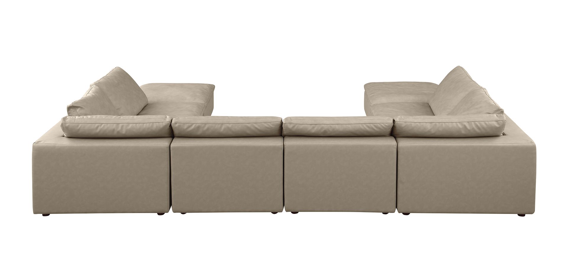 1100 Divanitalia Top-grain Italian Leather 8-Piece Sectional Sofa with Chaise