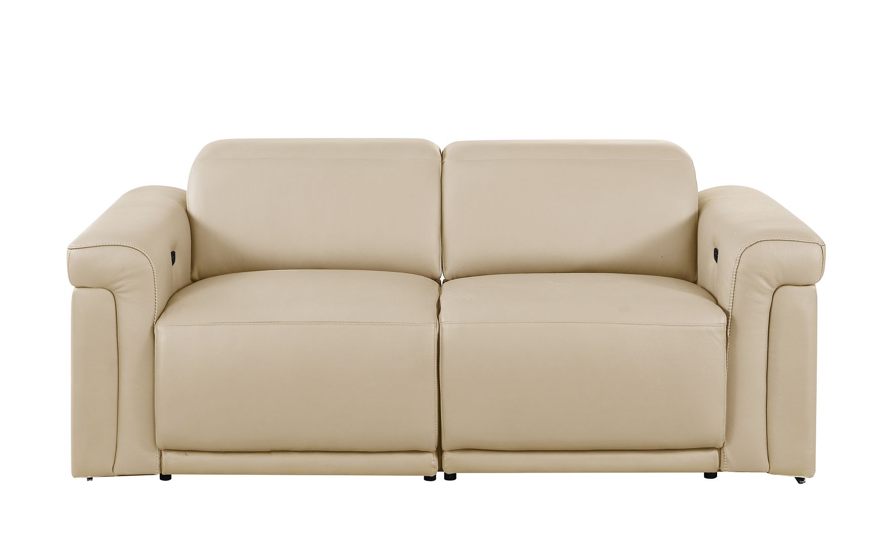 1126 Divanitalia 2-Piece Modular Power Reclining Loveseat in Top Grain Italian Leather with 2 Power Recliners & Power Headrests - Beige - SKU 1126-BEIGE-2.2-HT - view 3