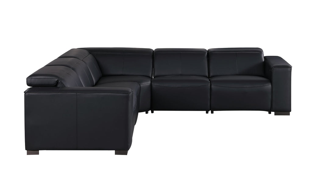 1208 Leather Reclining Set - Sofa & Loveseat with 4 Power Recliners