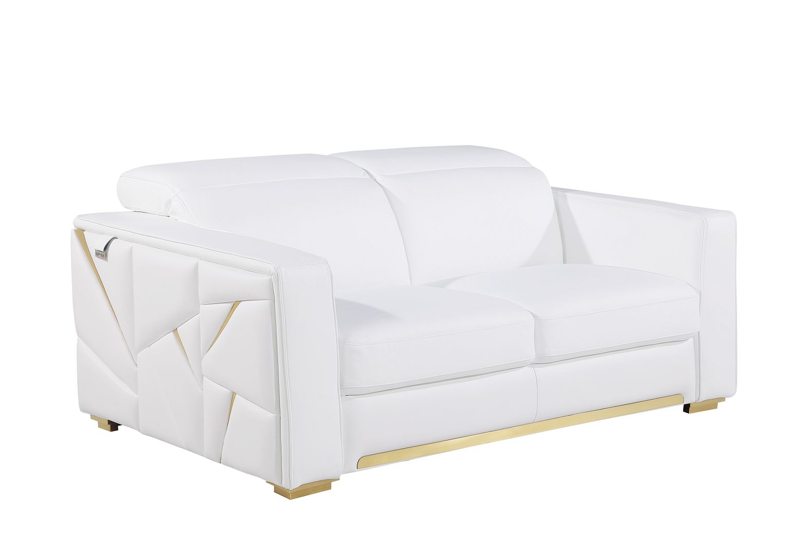 1120 Divanitalia Loveseat with Adjustable Headrest in Top-grain Italian Leather