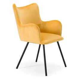 Barrett - Modern Yellow Velvet Dining Chair