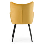 Barrett - Modern Yellow Velvet Dining Chair