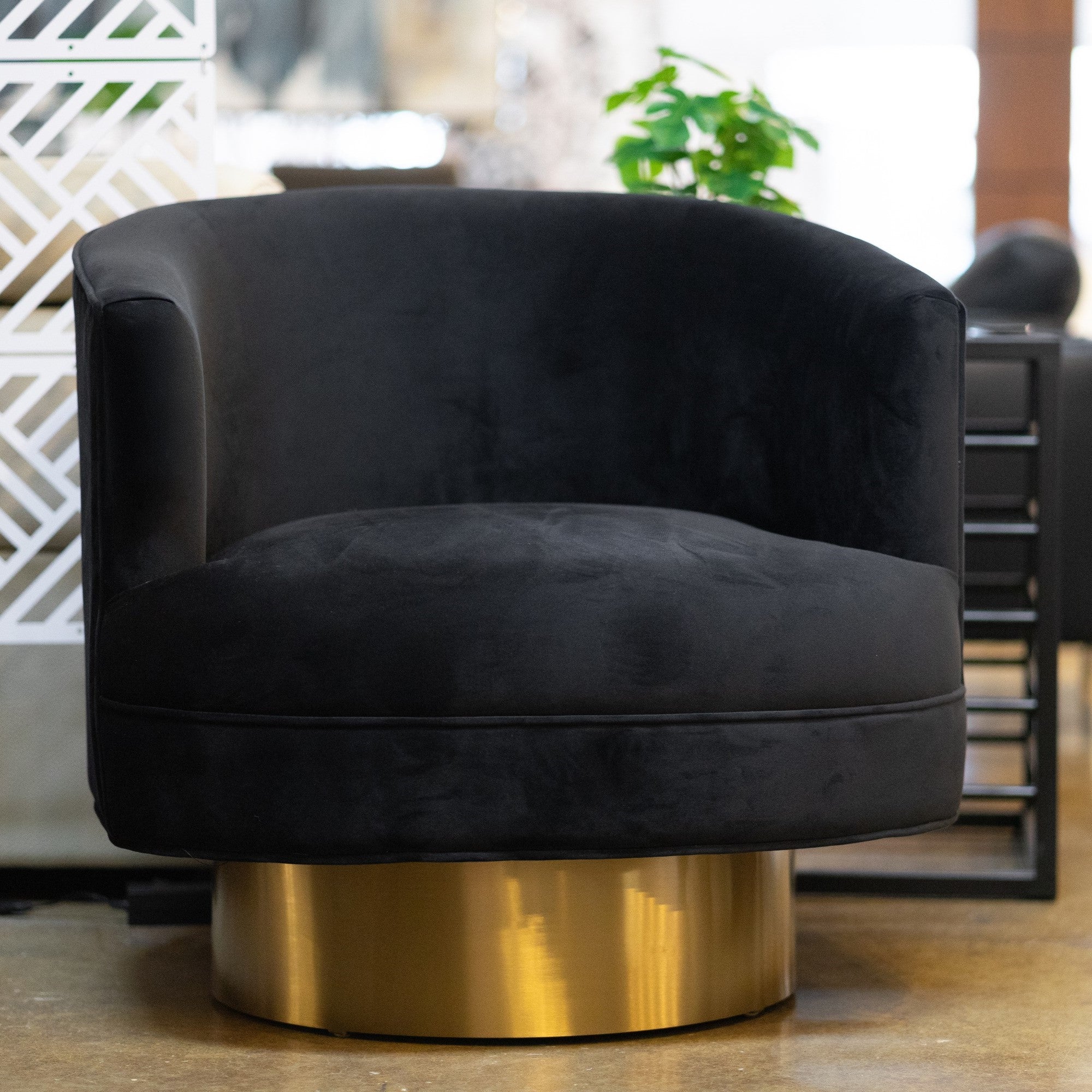 Basalt - Modern Black Fabric Accent Chair