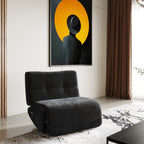 Basil - Modern Black Fabric Small Electric Recliner Chair