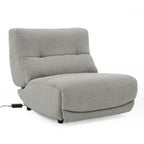 Basil - Modern Grey Fabric Large Electric Recliner Chair