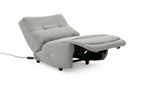 Basil - Modern Grey Fabric Small Electric Recliner Chair