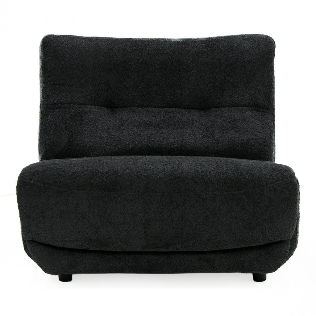 Basil - Modern Black Fabric Small Electric Recliner Chair