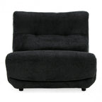 Basil - Modern Black Fabric Small Electric Recliner Chair
