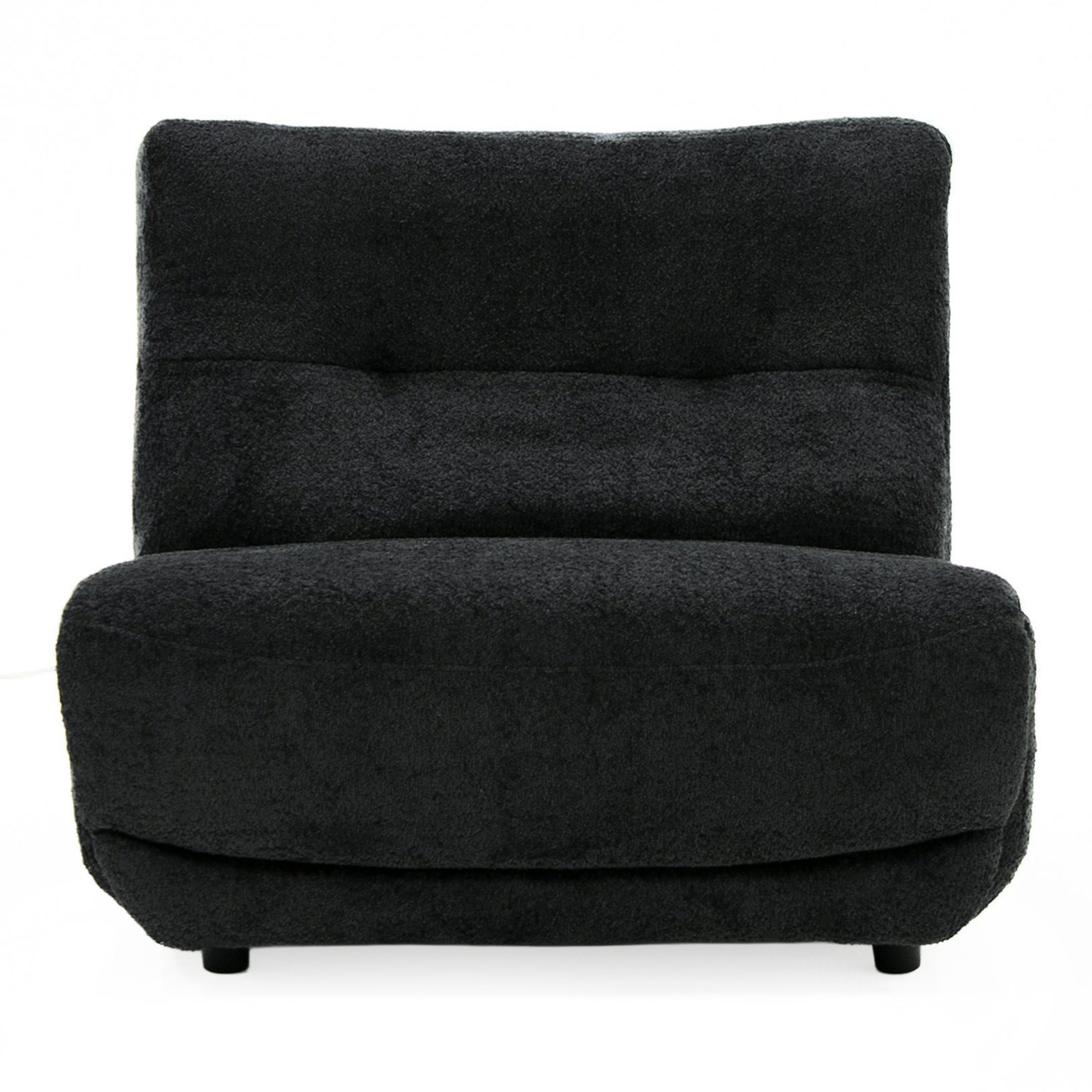 Basil - Modern Black Fabric Small Electric Recliner Chair
