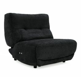 Basil - Modern Black Fabric Small Electric Recliner Chair