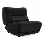 Basil - Modern Black Fabric Small Electric Recliner Chair