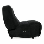 Basil - Modern Black Fabric Small Electric Recliner Chair
