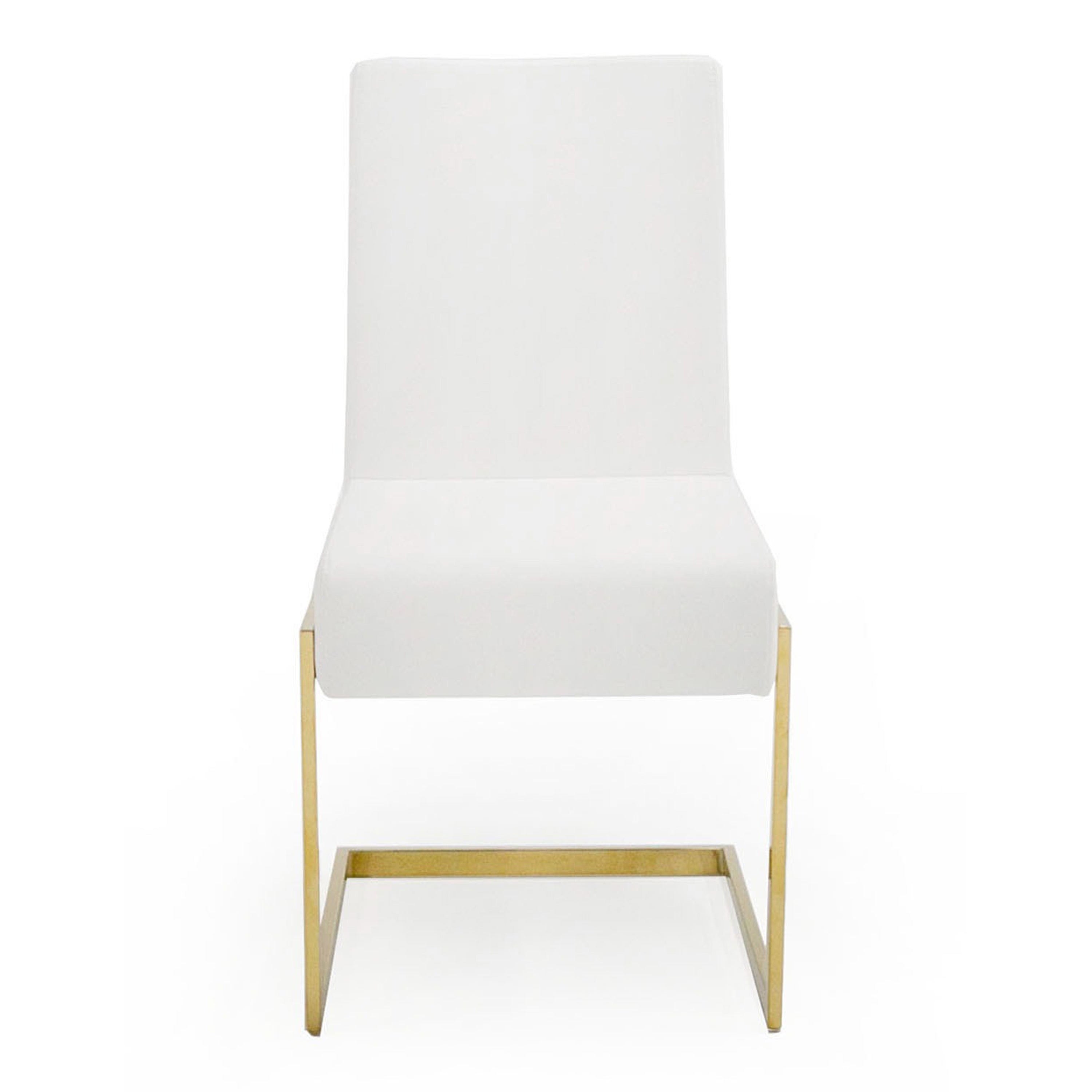 Batavia - Modern White & Gold Dining Chair (Set of 2)
