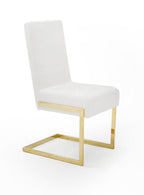 Batavia - Modern White & Gold Dining Chair (Set of 2)