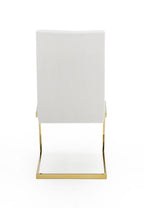 Batavia - Modern White & Gold Dining Chair (Set of 2)