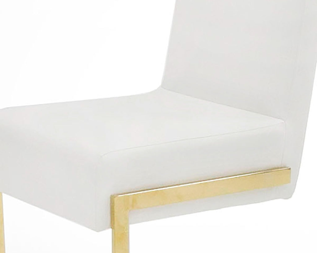 Batavia - Modern White & Gold Dining Chair (Set of 2)