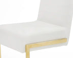 Batavia - Modern White & Gold Dining Chair (Set of 2)