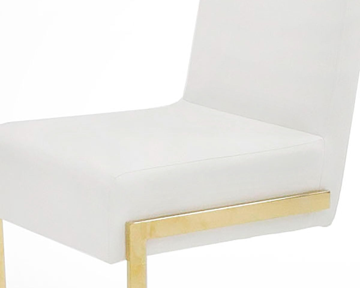 Batavia - Modern White & Gold Dining Chair (Set of 2)