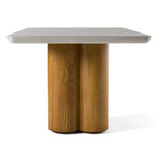 Bateman - Modern Faux Concrete + Walnut Dining Table