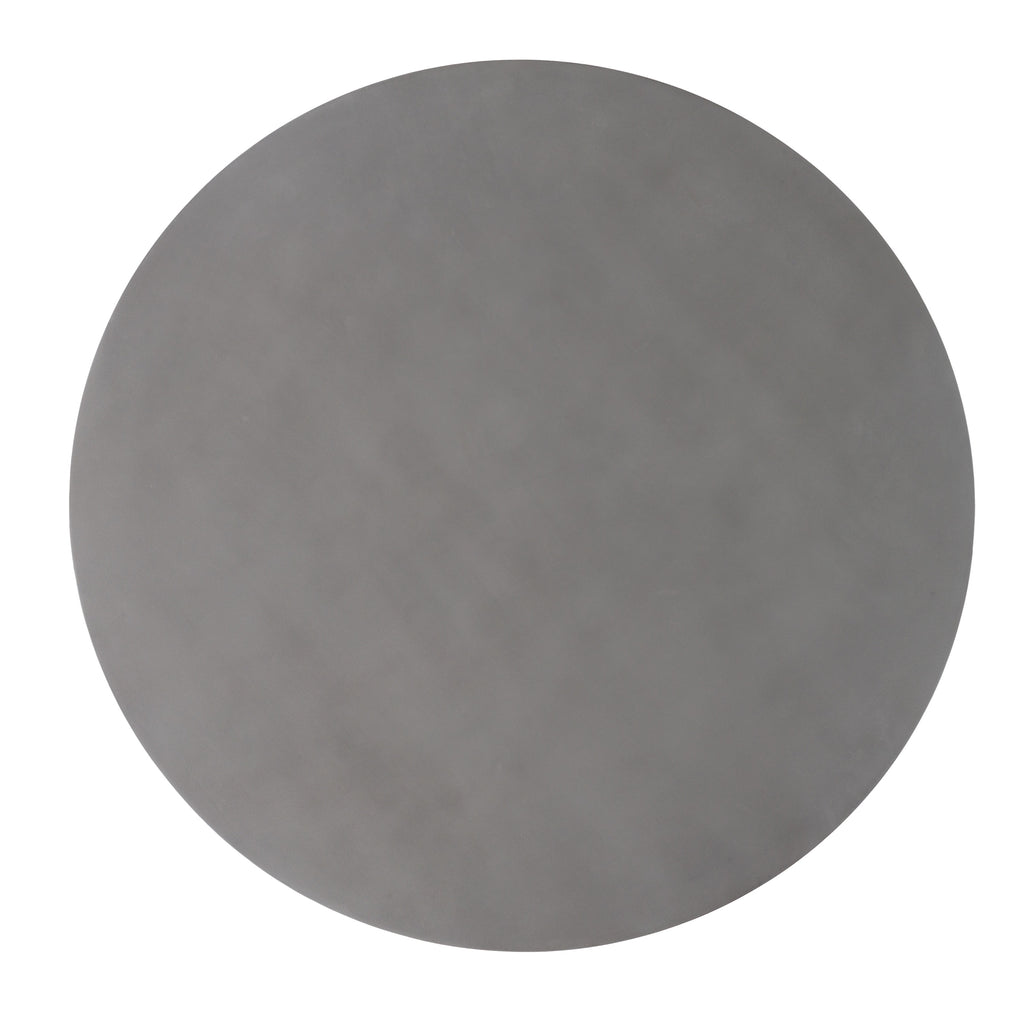Bateman - Modern Faux Concrete + Walnut Round Dining Table