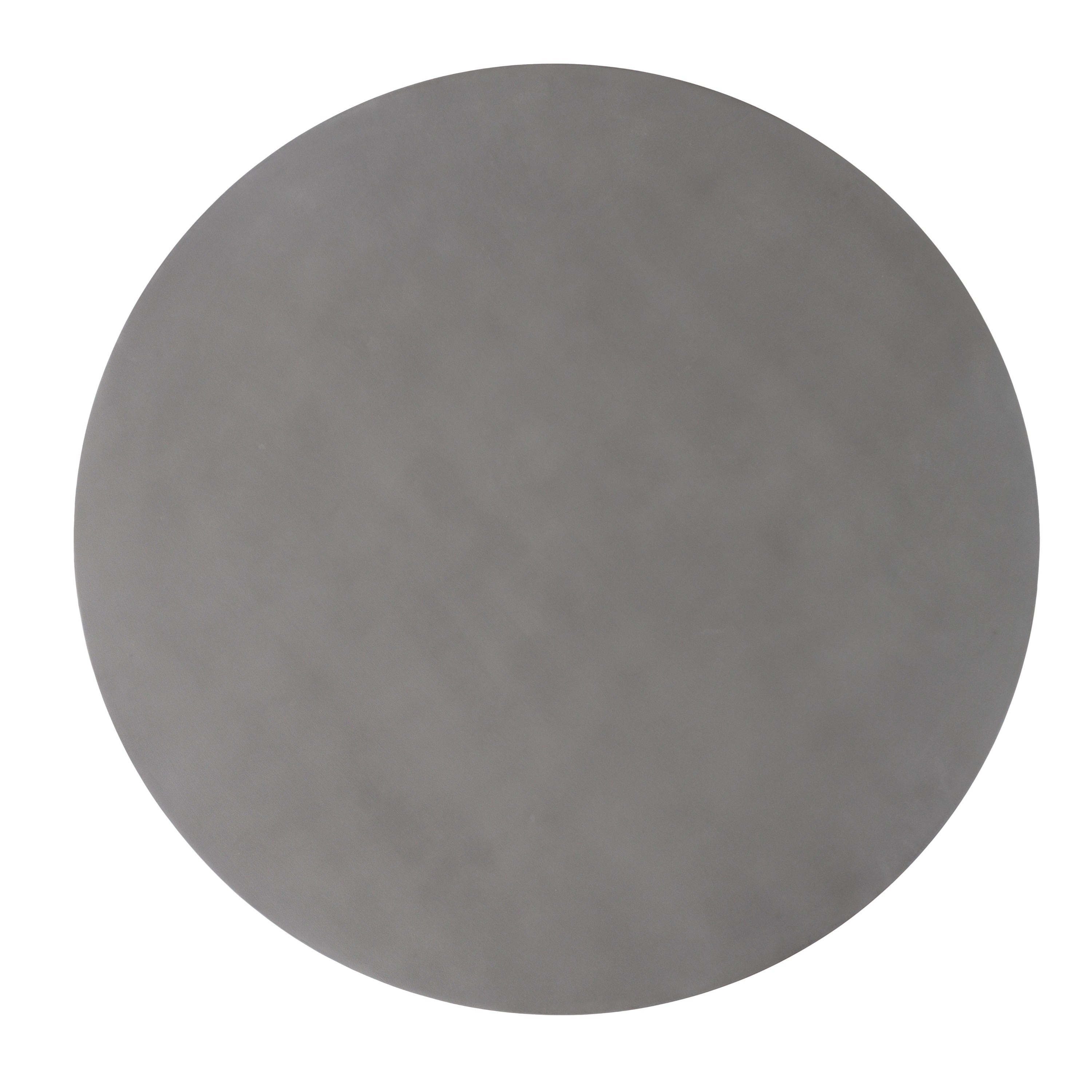 Bateman - Modern Faux Concrete + Walnut Round Dining Table
