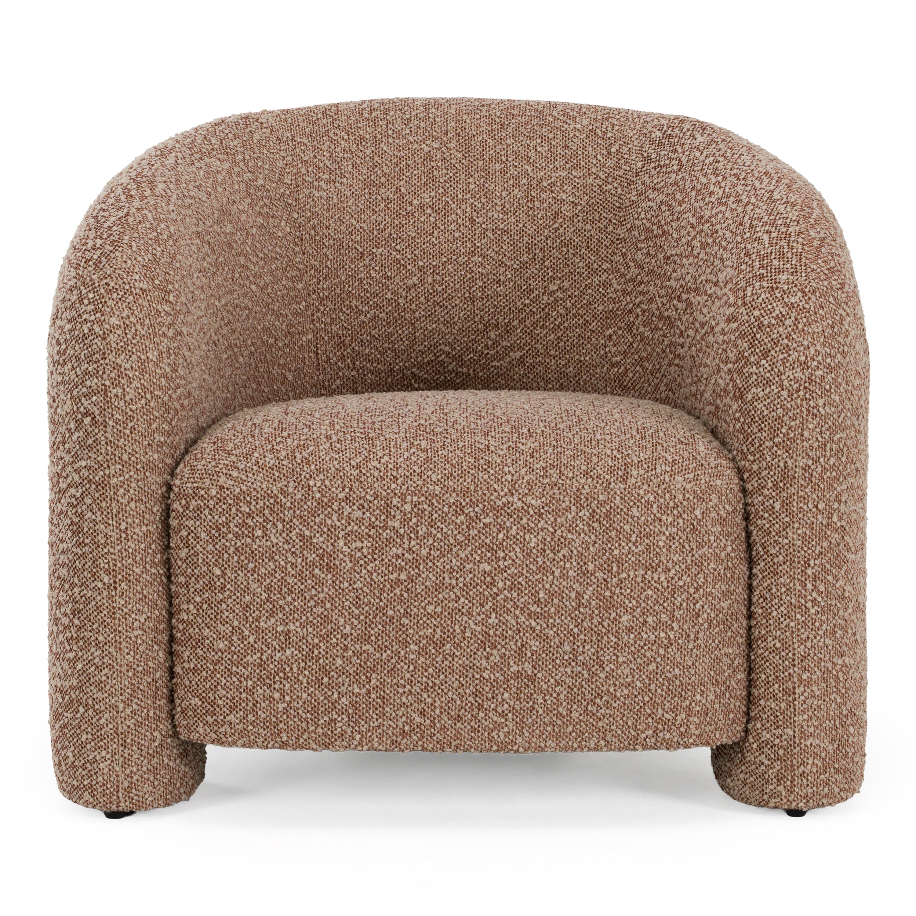 Bates - Modern Brick Fabric Accent Chair + Ottoman
