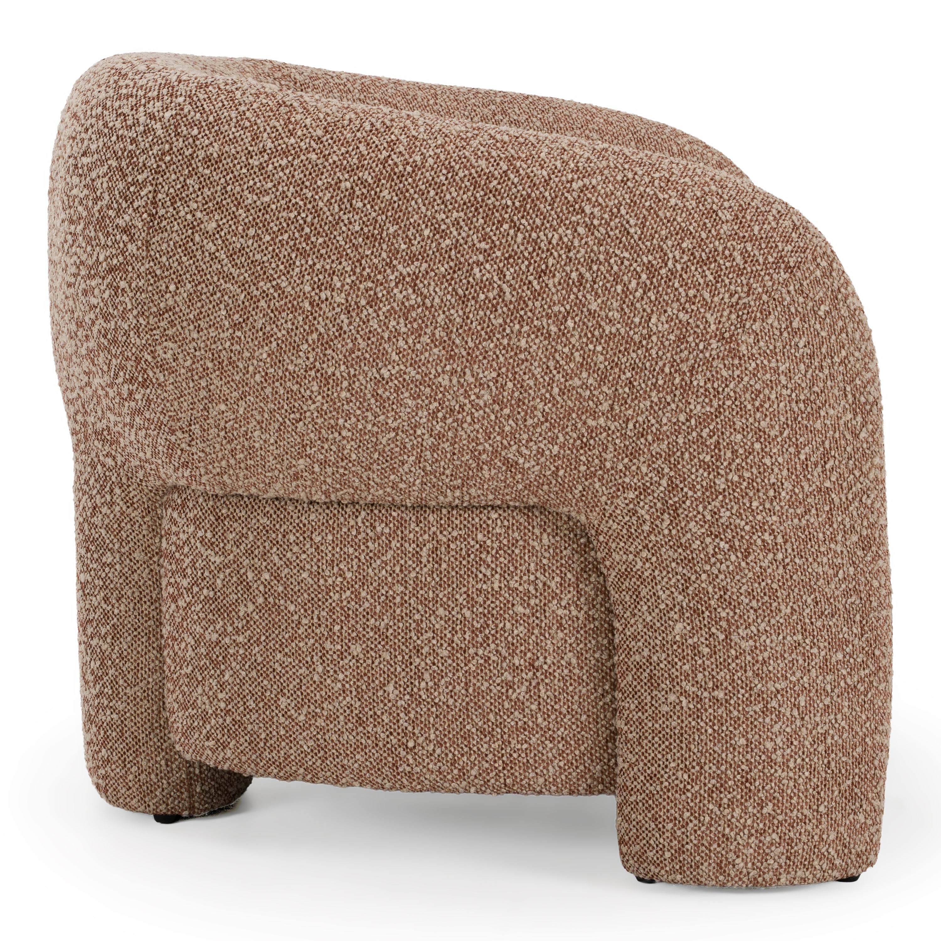 Bates - Modern Brick Fabric Accent Chair + Ottoman
