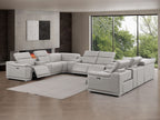 2679 12-Piece U-Shaped Power Reclining Sectional Sofa in Genuine Leather - 4 Recliners