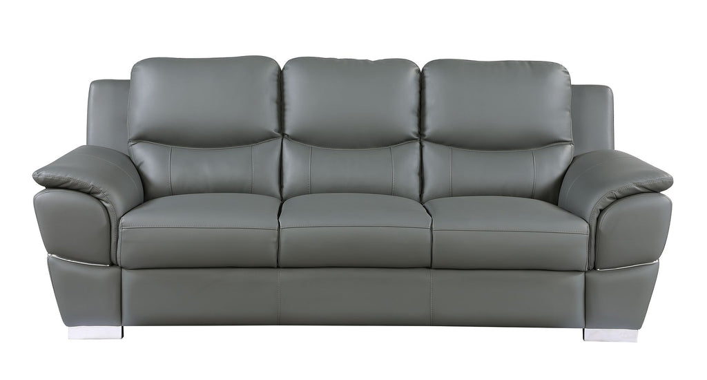 4572 Modern Genuine Leather 2-Piece Sofa Set - Dark Grey - SKU 4572 GRAY 2PC (S/L) - GROUP - view 3