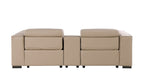 1208 Genuine Leather Dual Power Reclining Console Loveseat