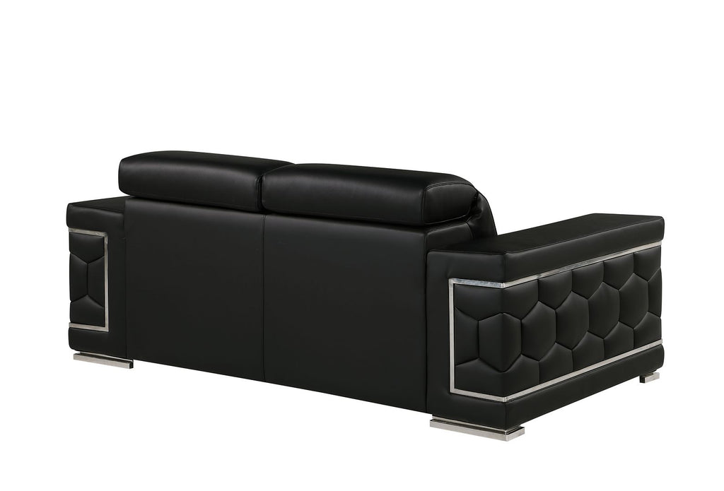 296 Genuine Loveseat - Black - SKU 296-BLACK-L - view 3