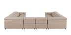 1208 8 Piece U-Shaped Leather Sectional Sofa with 4 Power Recliners & Power Headrests