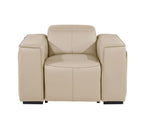 1126 Divanitalia Top Grain Italian Leather Power Reclining Chair with Power Headrests