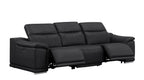 2679 Genuine Leather Reclining Set - Sofa and Loveseat with 4 Power Recliners - Black - SKU 2679-BLACK-5.4-HT-2PC - view 4