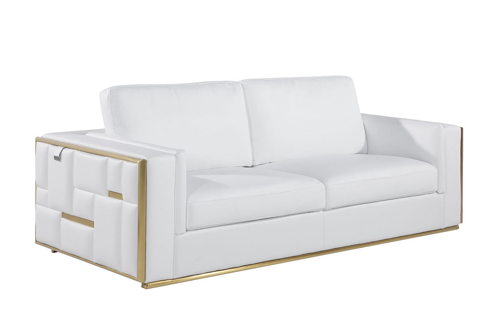 1130 Divanitalia Sofa in Top-grain Italian Leather - White - SKU 1130-WHITE-S - view 2