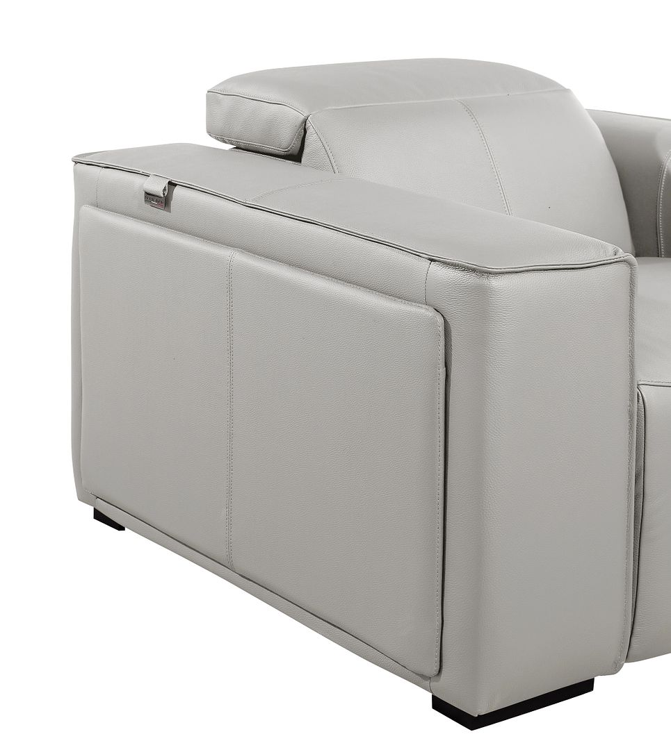 1224 Divanitalia 8-Piece U-Shaped Sectional Sofa in Top Grain Italian Leather with 4 Power Recliners & Power Headrests