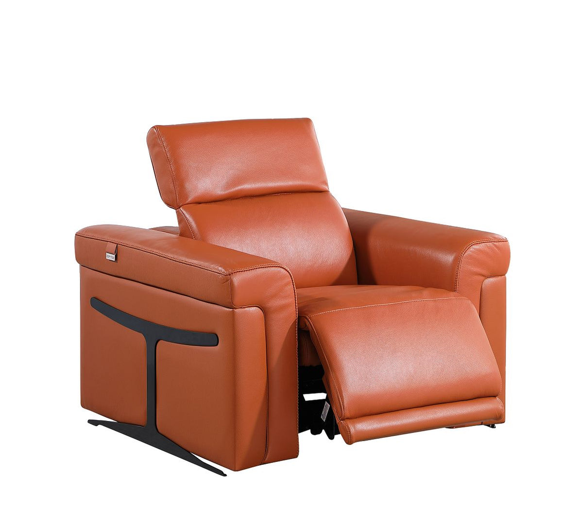 1126 Divanitalia Top Grain Italian Leather Power Reclining Chair with Power Headrests - Camel - SKU 1126-CAMEL-CH - view 3