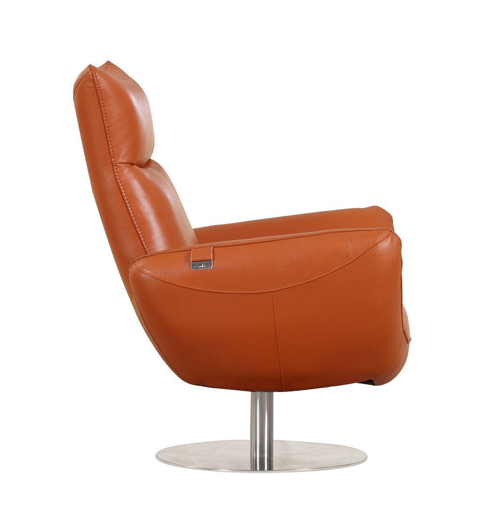 C74 Divanitalia Swivel Chair in Top-grain Italian Leather