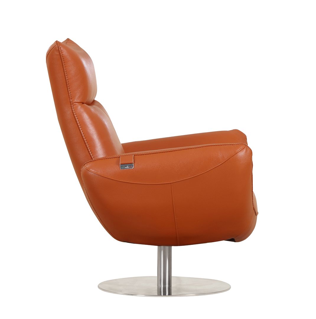 C74 Divanitalia Swivel Chair in Top-grain Italian Leather