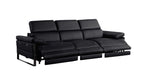 1246 Divanitalia Modular Power Triple Reclining Sofa, Loveseat, and Chair Set with Power Headrests - Top Grain Italian Leather - Black - SKU 1246-BLACK-6.6-HT-3PC - view 4