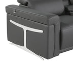 1126 Divanitalia 8-Piece L-Shaped Sectional Sofa in Top Grain Italian Leather with 4 Power Recliners & Power Headrests