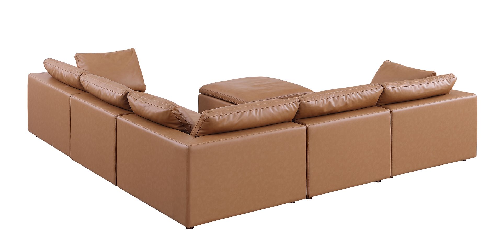 1100 Divanitalia 6-Piece L-Shaped Sectional Sofa - Top-grain Italian Leather