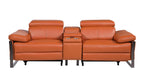 1246 Divanitalia Top Grain Italian Leather Console Loveseat with Power Headrest - Camel - SKU 1246-CAMEL-3.2-HT - view 3