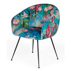 Roxann - Contemporary Floral Velvet Dining Chair