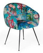 Roxann - Contemporary Floral Velvet Dining Chair