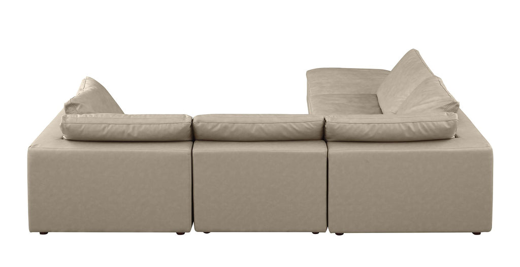 1100 Divanitalia 5-Piece Right Arm Facing 4-Seat Sectional Sofa - Top-grain Italian Leather