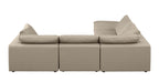 1100 Divanitalia 5-Piece Right Arm Facing 4-Seat Sectional Sofa - Top-grain Italian Leather