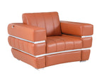 904 Divanitalia 3-Piece Sofa Set in Top-grain Italian Leather - Camel - SKU 904- CAMEL 3PC (S/L/CH) - GROUP - view 8